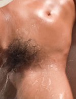 Kurea Mutou Asian pleasures boobs with soap and slit with shower