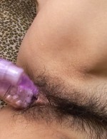 Noriko Kago Asian has strong orgasm from vibrator on hairy nooky
