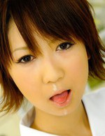 Miriya Hazuki Asian nurse sucks and licks cock til gets sperm