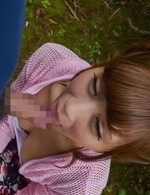 野外大好きなクォーターギャル安城アンナが仁王立ちフェラ。卑猥な音を響かせ、濃いザーメンを口内射精！