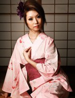 Rinka Kanzaki Asian in geisha dress licks two boners at once