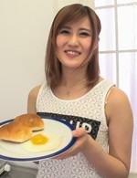 Yumi Maeda Asian makes breakfast and gets cock and cum in mouth