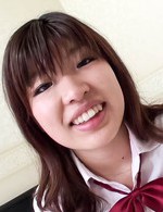 Ai Okada Asian puts vibrator on her pussy after sucking phallus
