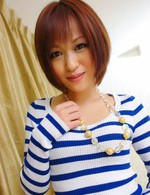 Nene Mashiro Asian with streaky blouse strokes and sucks penis