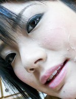 Haruna Katou Asian in tight dress sucks, strokes and licks penis