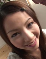 Rika Koizumi Asian gets sperm on her tongue and eats it all